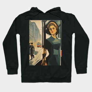 A Woman and a Tram 008 -Soviet realism - Trams are Awesome! Hoodie